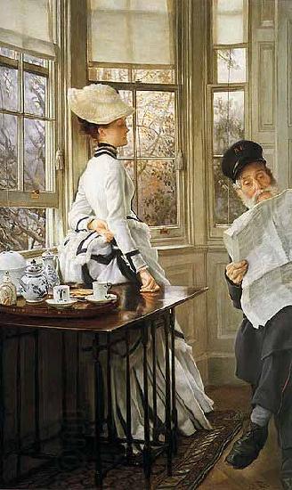 James Tissot Reading the News oil painting picture